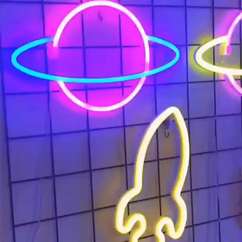 Battery & USB Powered LED Neon Wall Light Sign
