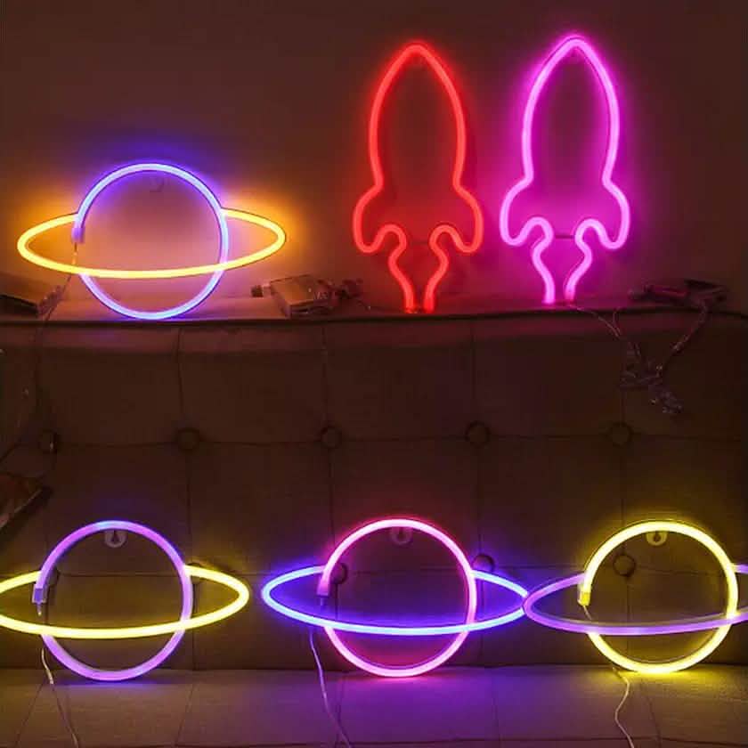 Battery & USB Powered LED Neon Wall Light Sign