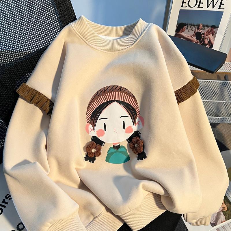 Girls' Off-White Pullover Hoodie