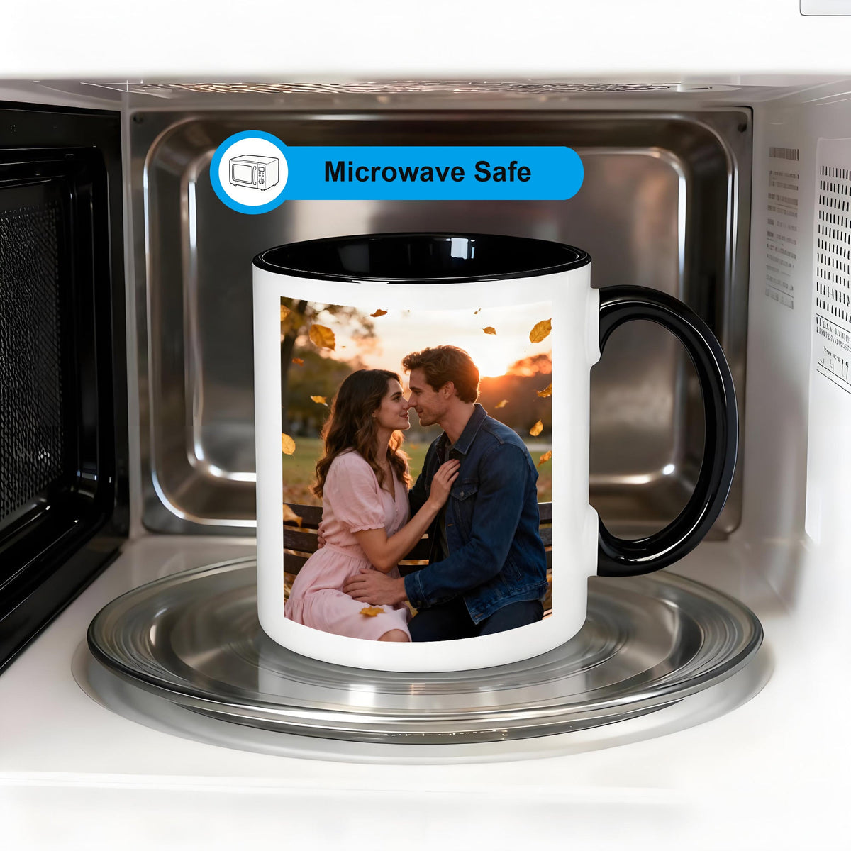 Custom Double-Sided Photo & Text Ceramic Mug – 11 oz