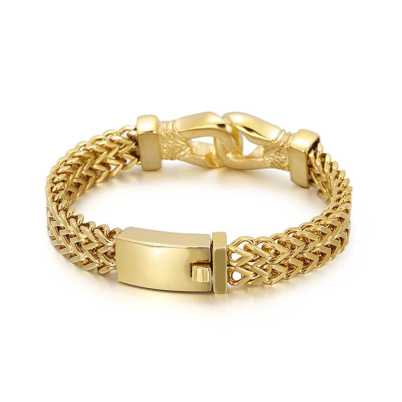 Men's Gold-Tone Mesh Link Bracelet