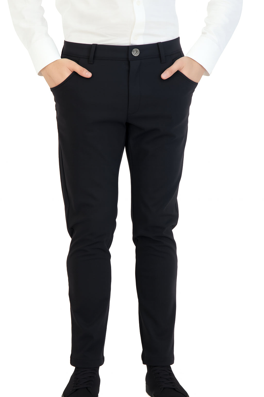 Men's Super-Stretch Casual Chinos – Black