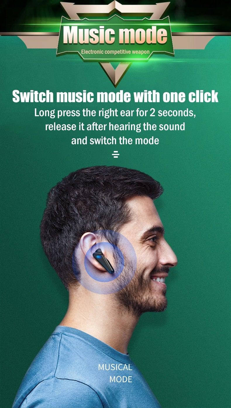 STEVVEX Bluetooth 5.0 Wireless In-Ear Earbuds with Mic