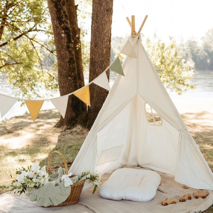 Tiny Land Kids’ Teepee Play Tent with Floor Mat