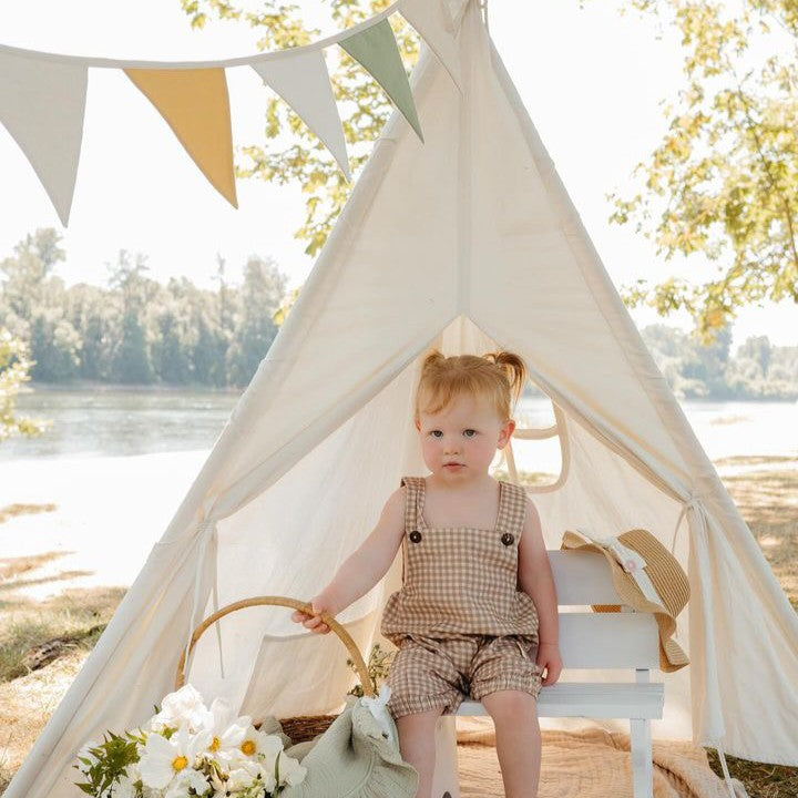 Tiny Land Kids’ Teepee Play Tent with Floor Mat
