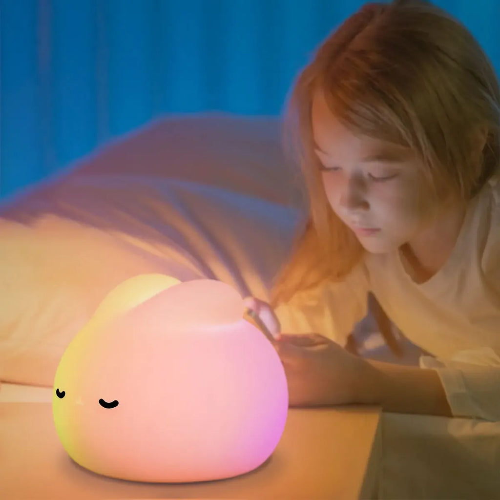 Soft Silicone Bunny LED Night Light for Kids