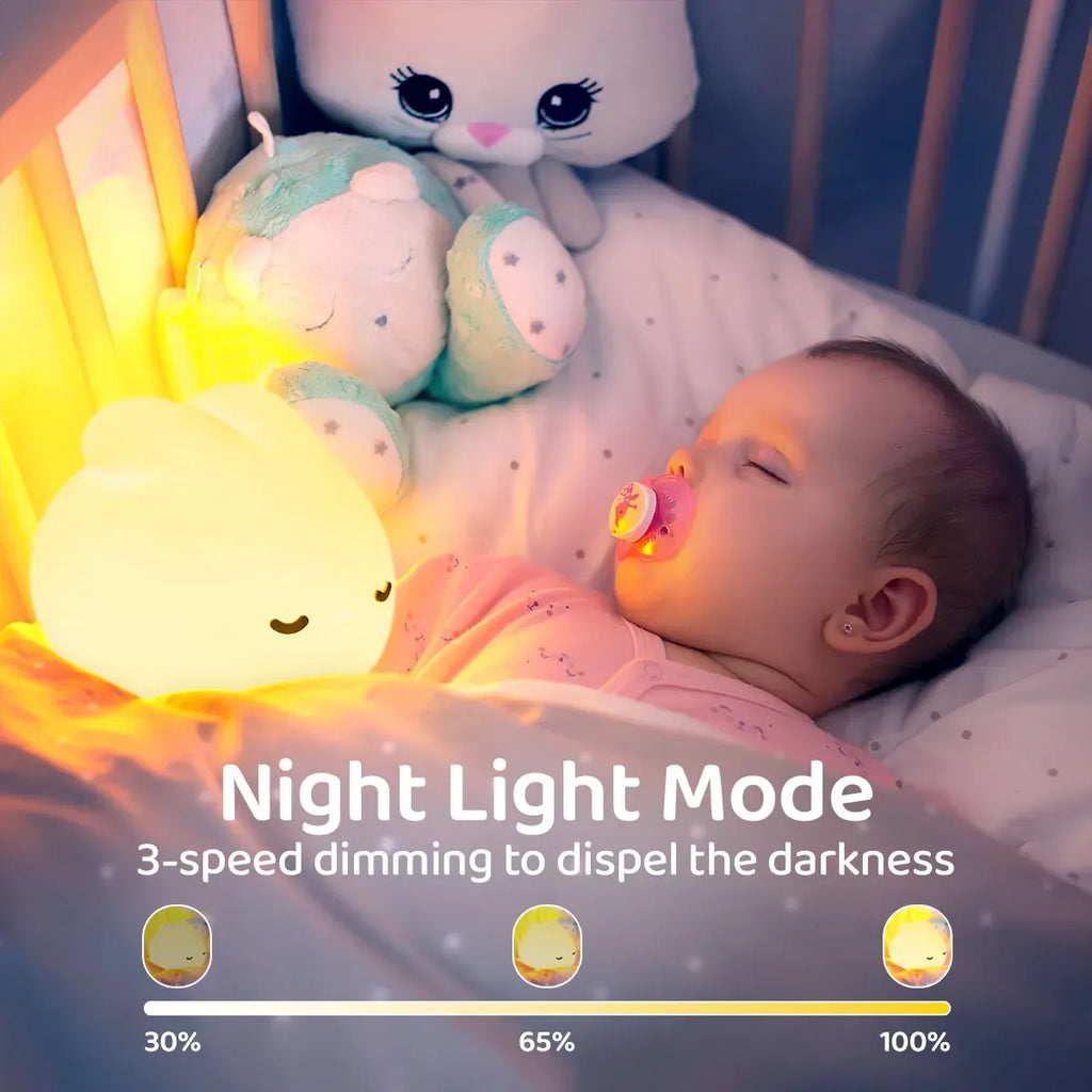 Soft Silicone Bunny LED Night Light for Kids