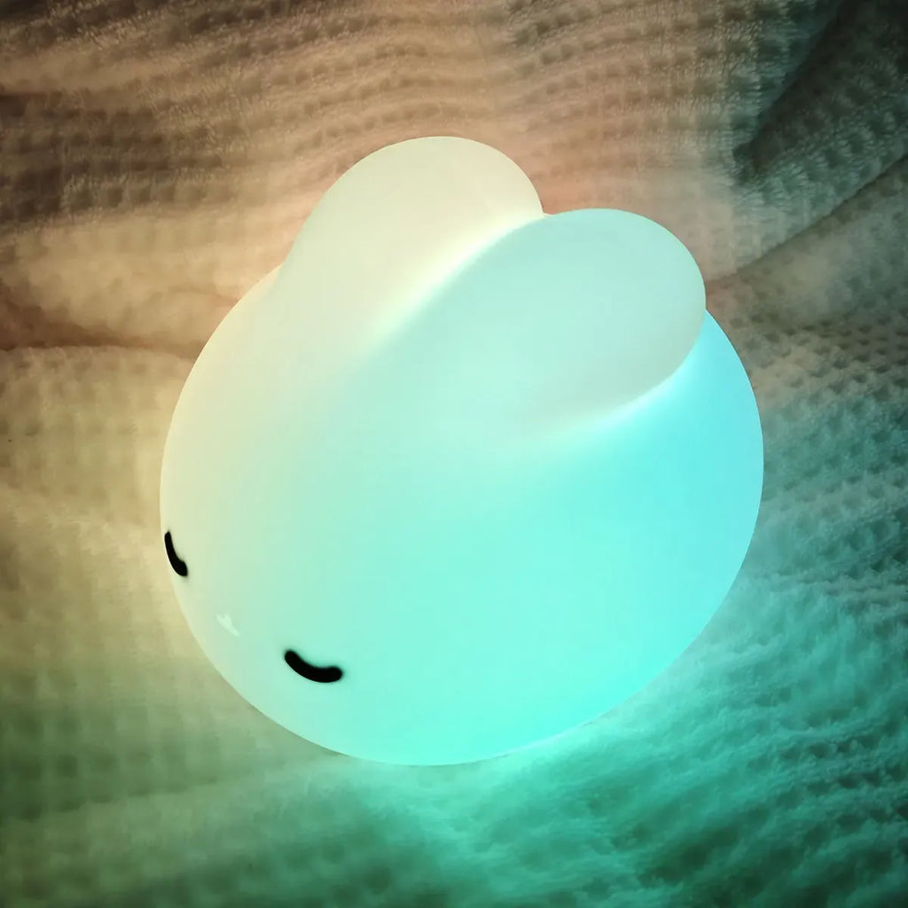 Soft Silicone Bunny LED Night Light for Kids