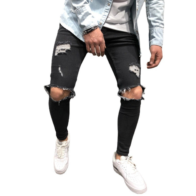 Men's Ripped Slim-Fit Jeans