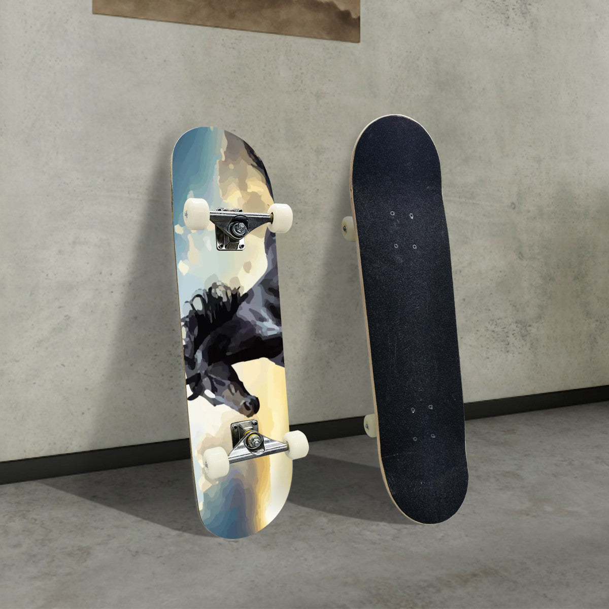 Wild Black Horse Complete Skateboard – Made in USA