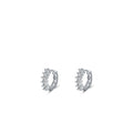 925 Sterling Silver Crystal Hoop Earrings