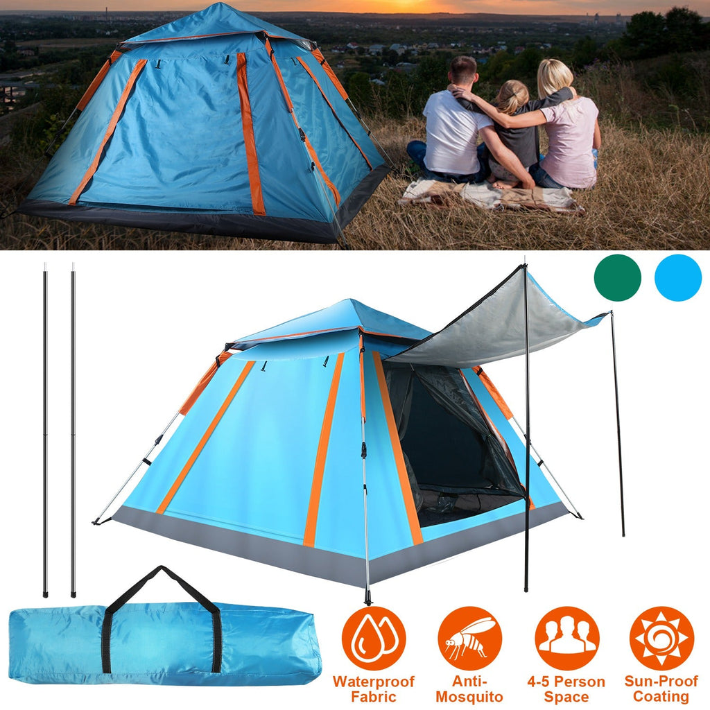4–5-Person Camping Tent with Mosquito Mesh Windows