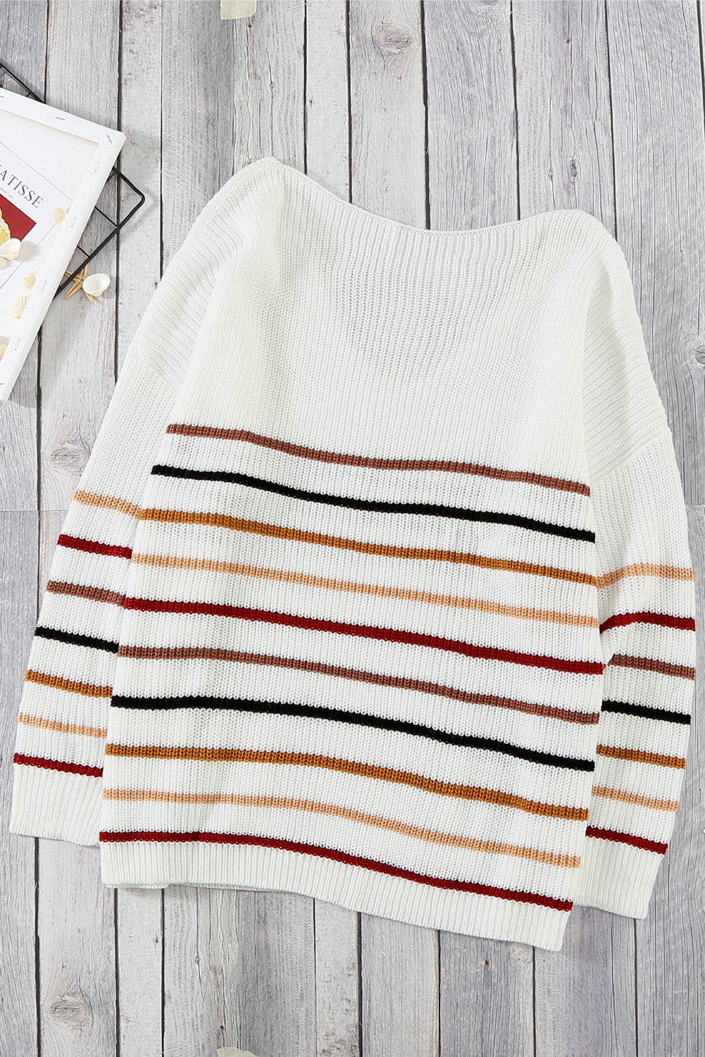 Multicolor Striped Knit Sweater