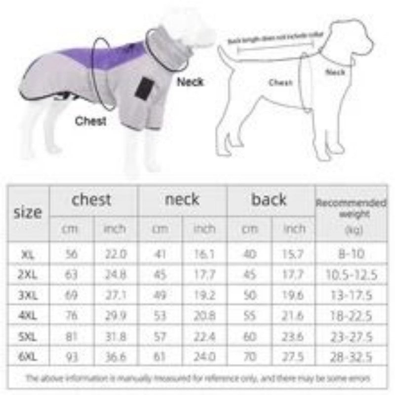 Reflective Waterproof Winter Dog Jacket for Large Breeds