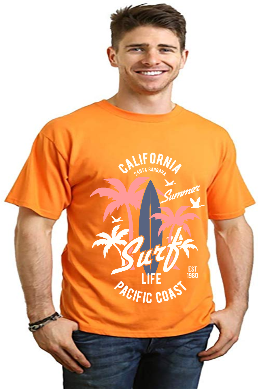 Men's California Surf Bamboo-Blend T-Shirt