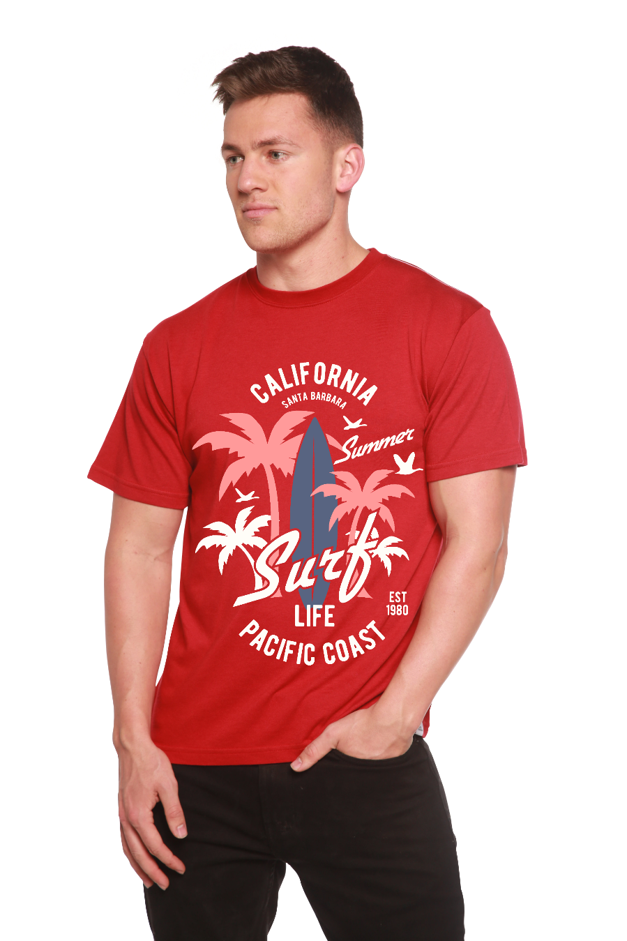 Men's California Surf Bamboo-Blend T-Shirt