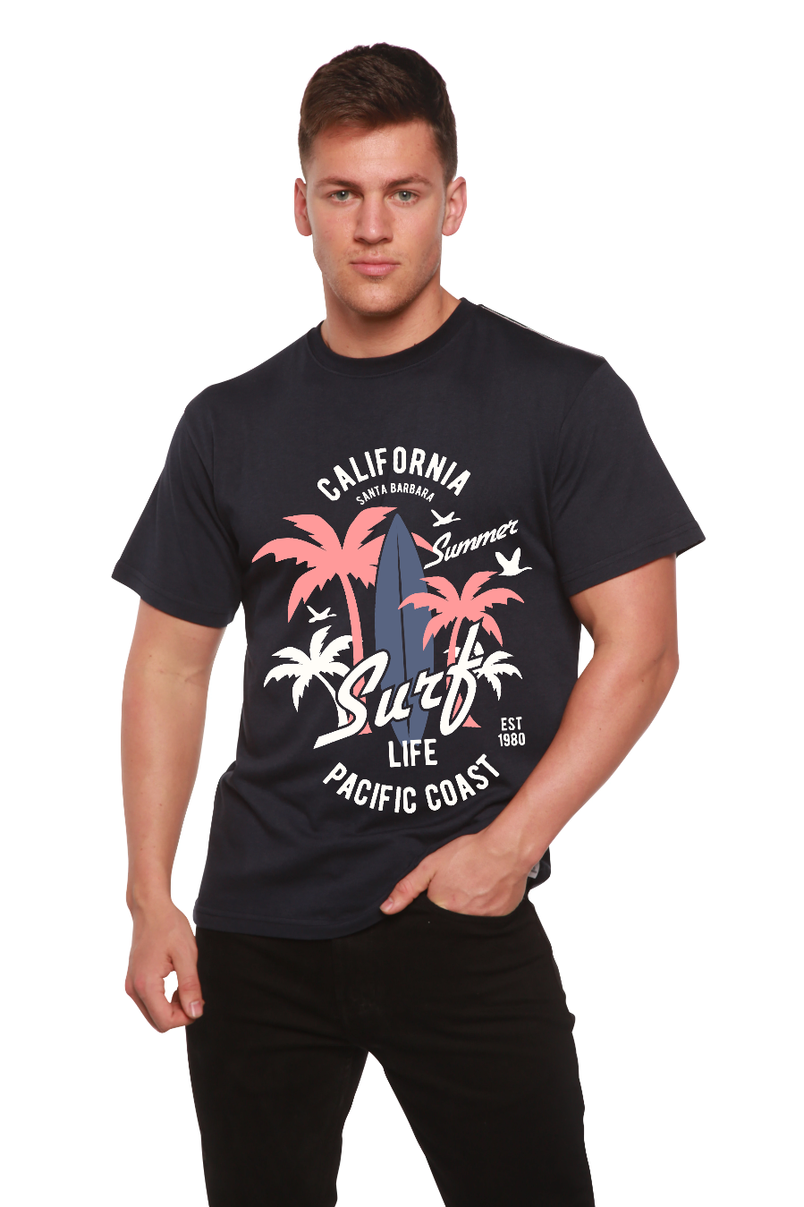 Men's California Surf Bamboo-Blend T-Shirt