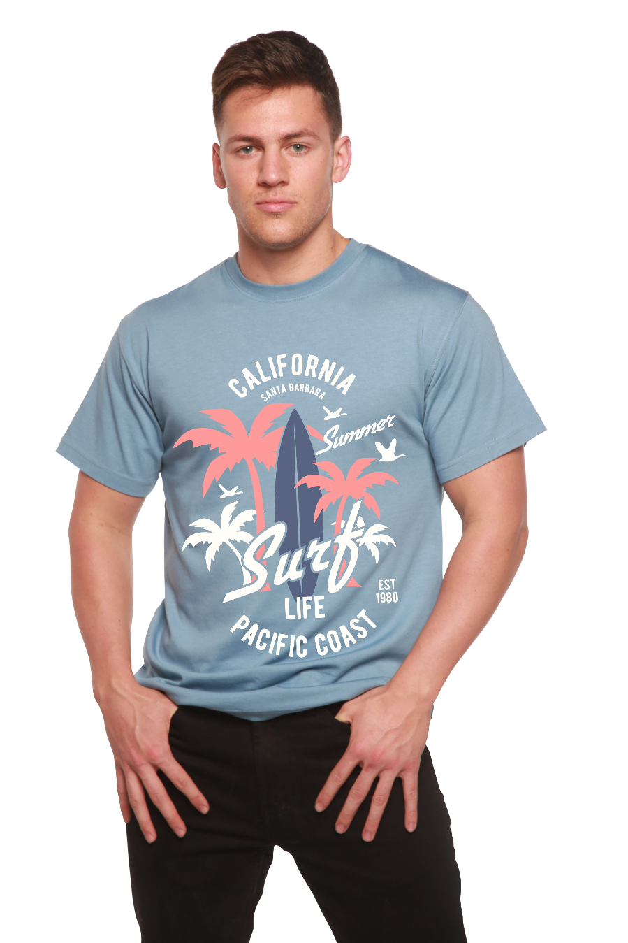 Men's California Surf Bamboo-Blend T-Shirt