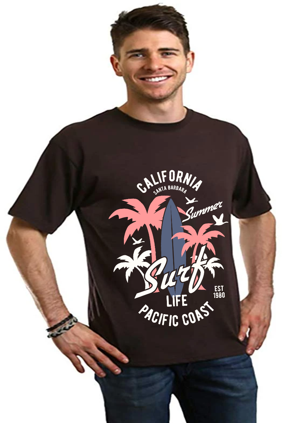 Men's California Surf Bamboo-Blend T-Shirt