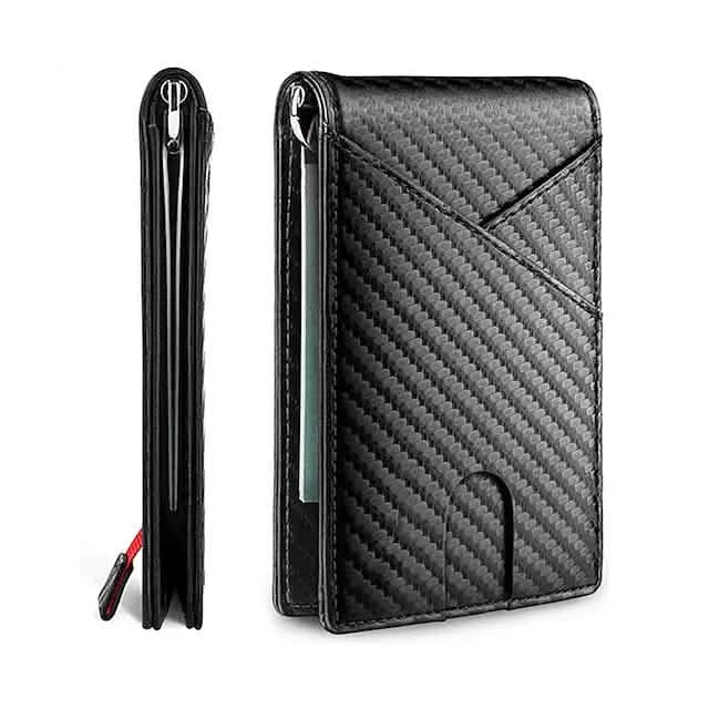 Men’s Carbon Fiber RFID Bifold Wallet