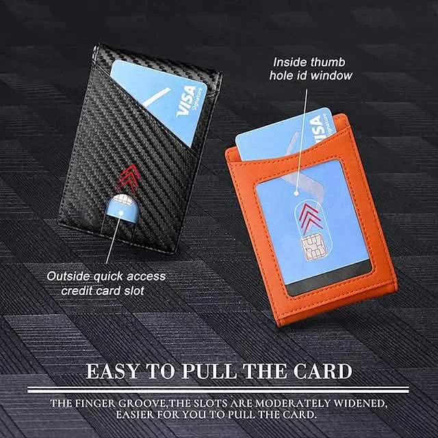 Men’s Carbon Fiber RFID Bifold Wallet