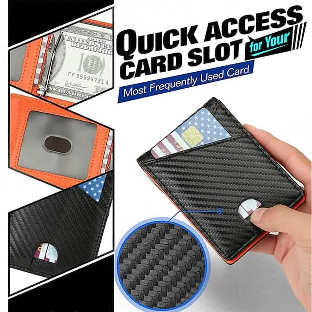 Men’s Carbon Fiber RFID Bifold Wallet