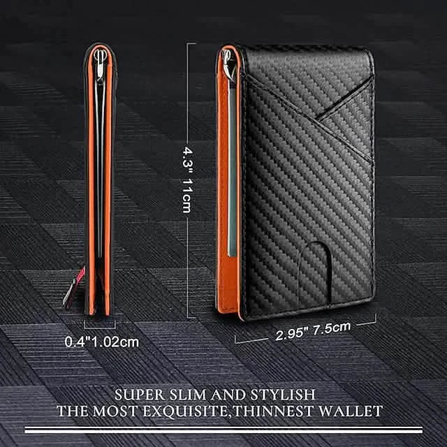 Men’s Carbon Fiber RFID Bifold Wallet