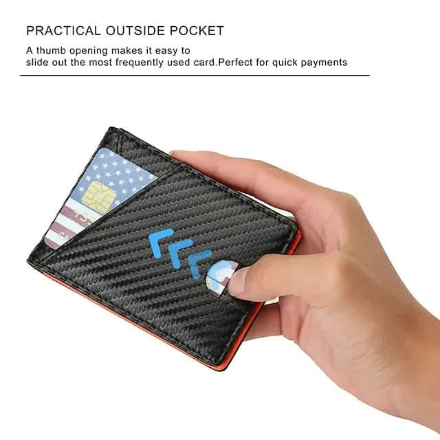Men’s Carbon Fiber RFID Bifold Wallet