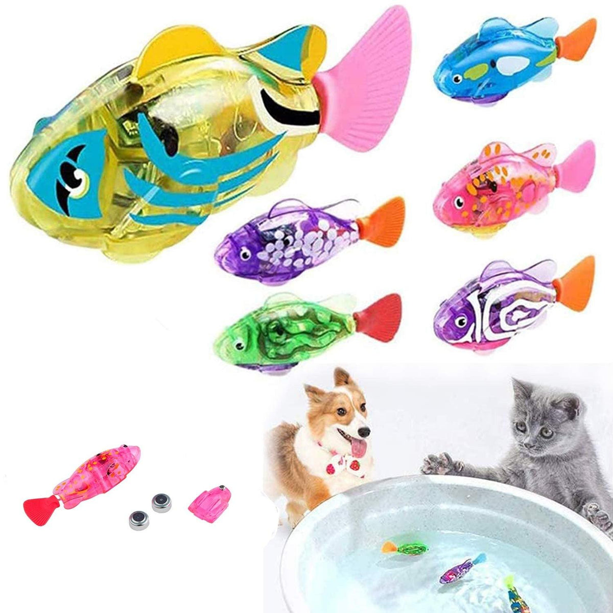 Interactive LED Swimming Fish Toy for Cats & Dogs