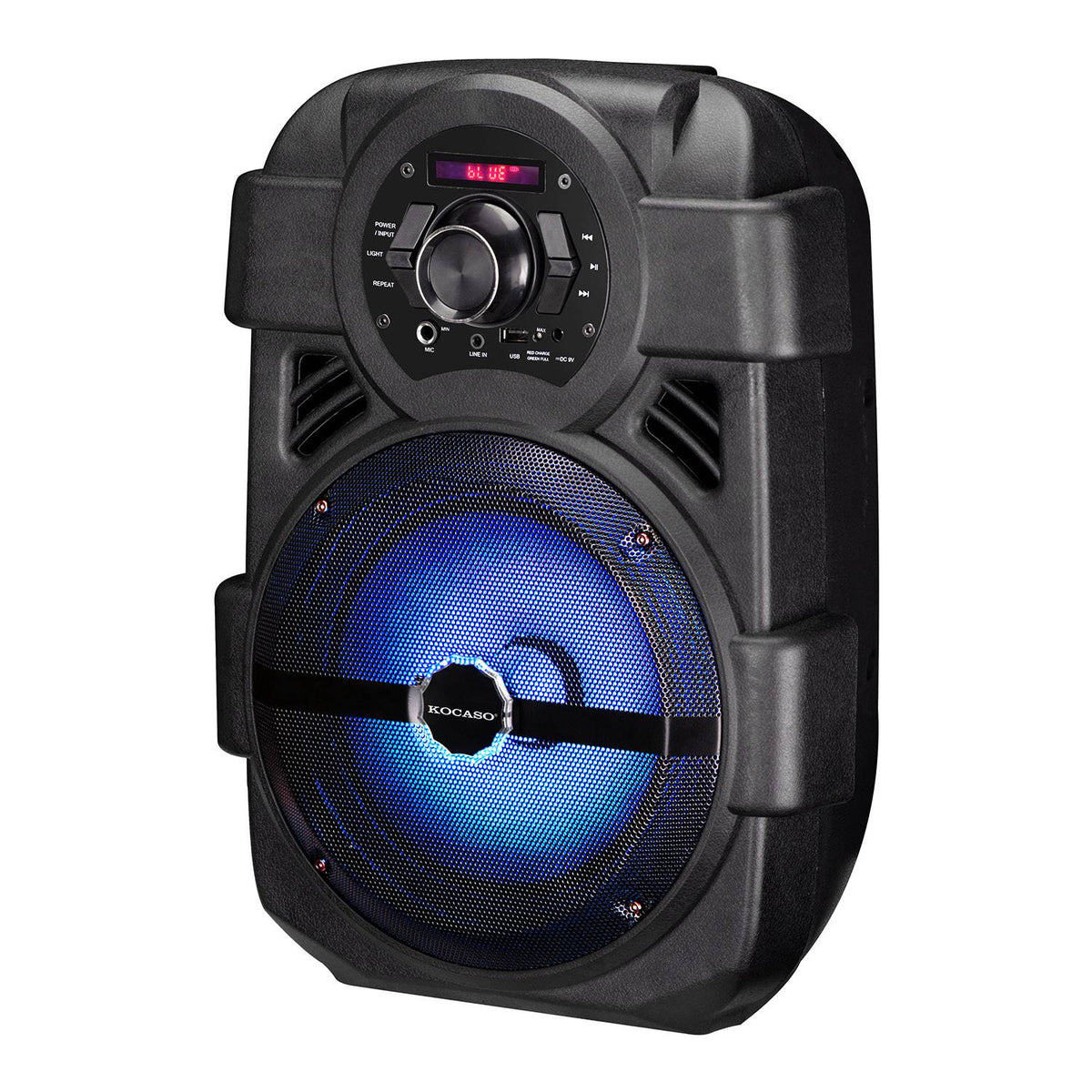 KOCASO 8-Inch Bluetooth PA Karaoke Speaker with Wired Mic
