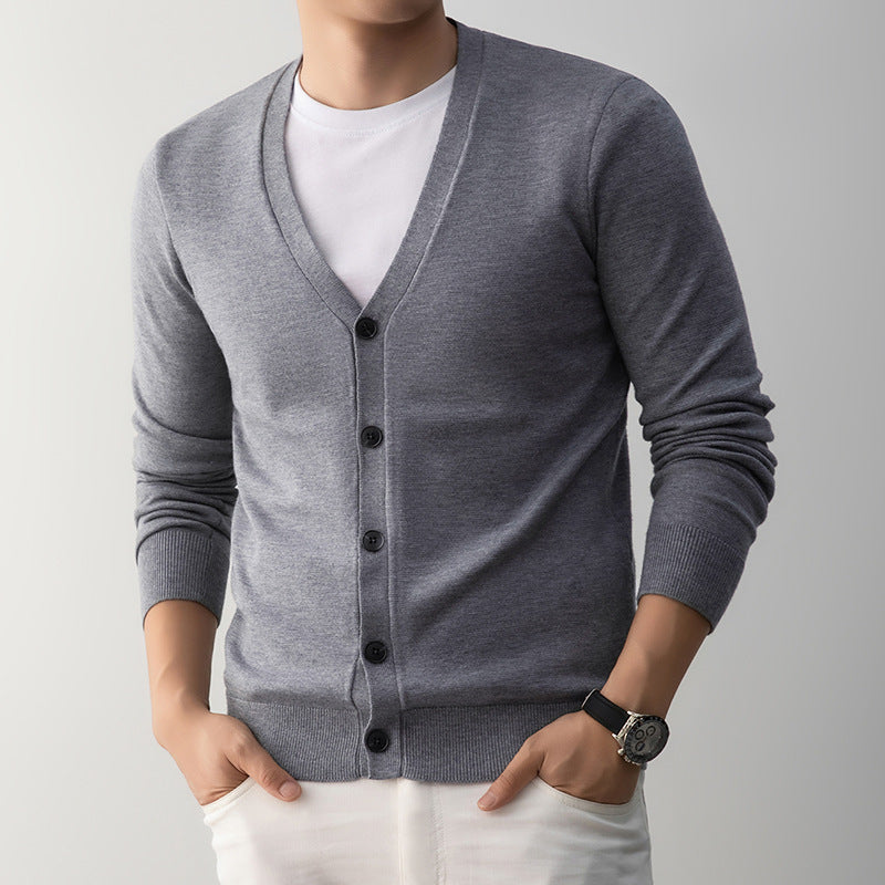 Men's Classic V-Neck Knit Cardigan