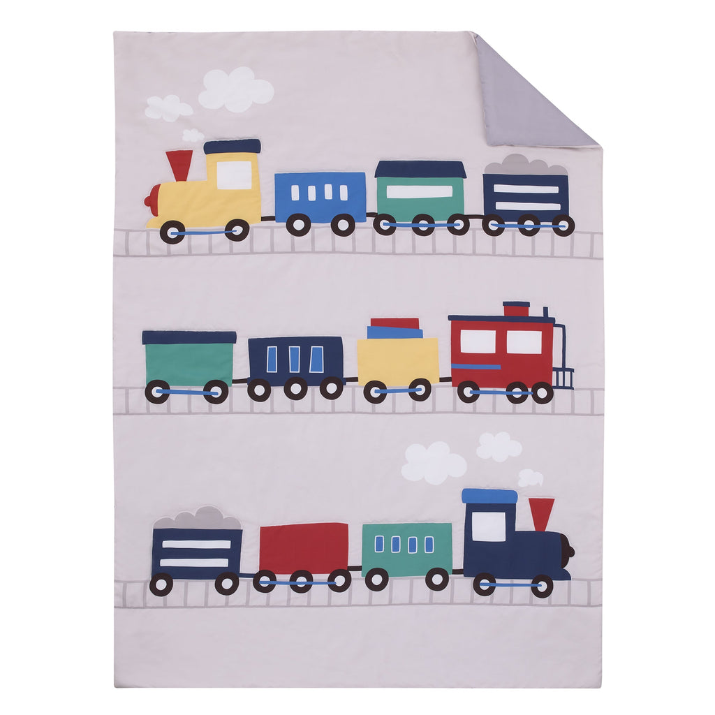 Everything Kids Choo Choo Train Toddler Bedding — 4 Pieces