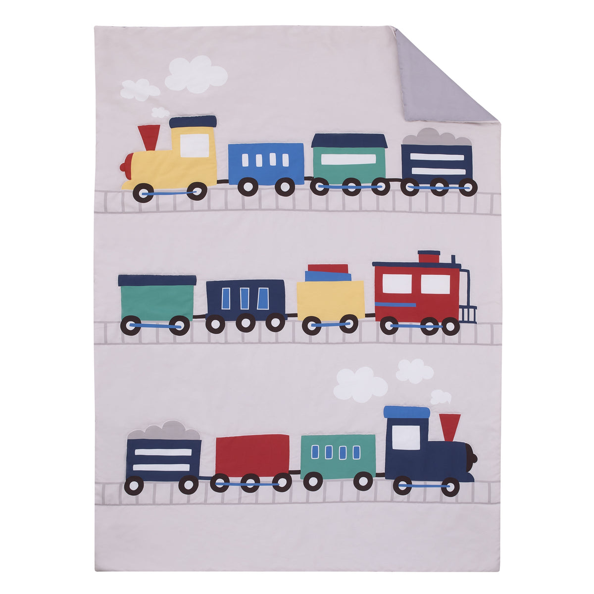 Everything Kids Choo Choo Train Toddler Bedding — 4 Pieces