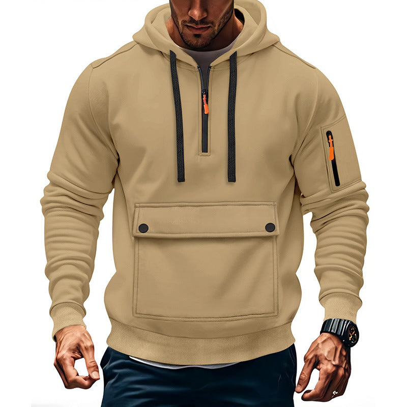 Men's Zip-Sleeve Hooded Sweatshirt Jacket