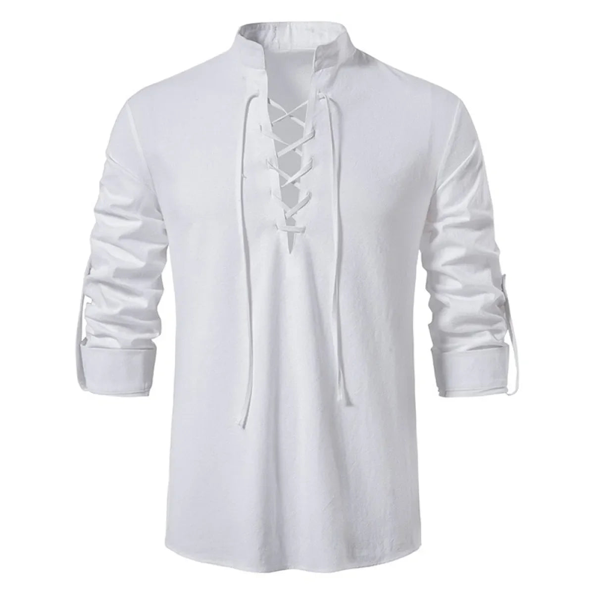 Men's Cotton-Linen Henley Shirt