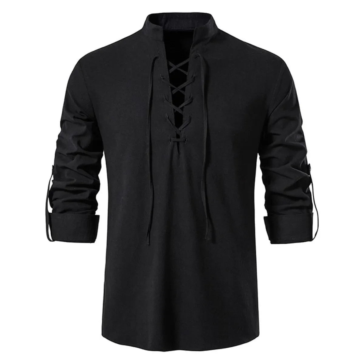 Men's Cotton-Linen Henley Shirt