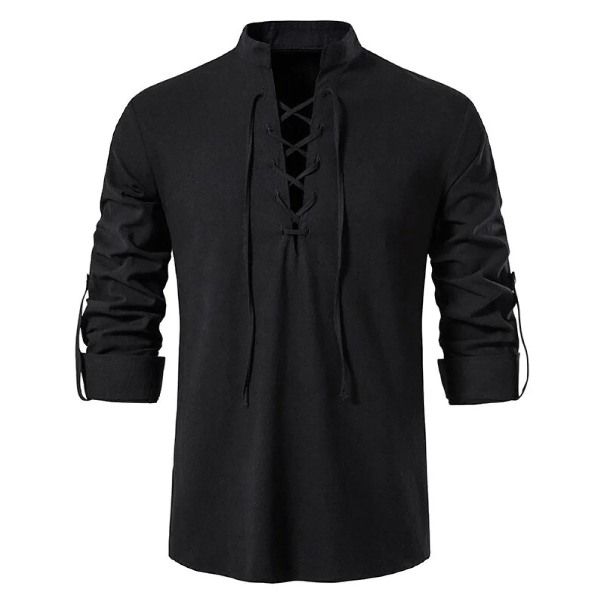 Men's Cotton-Linen Henley Shirt