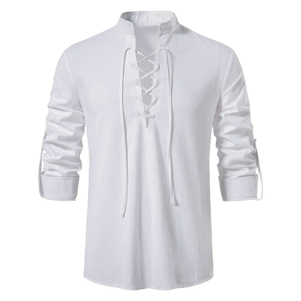 Men's Cotton-Linen Henley Shirt