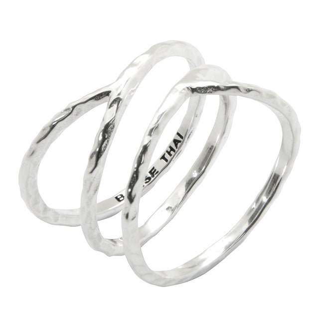 Sterling Silver Crisscross Swirl Ring