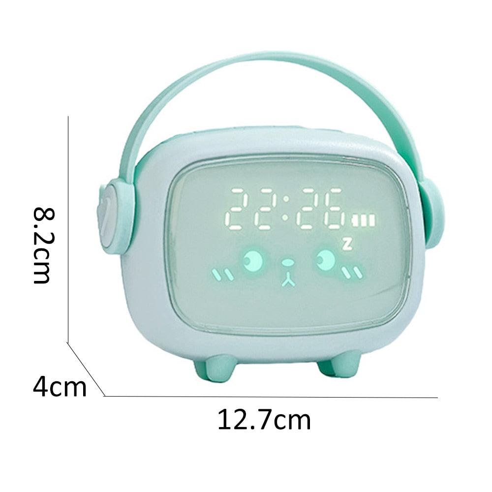 Pink Kids' Digital Alarm Clock with Wake-Up Light & Snooze