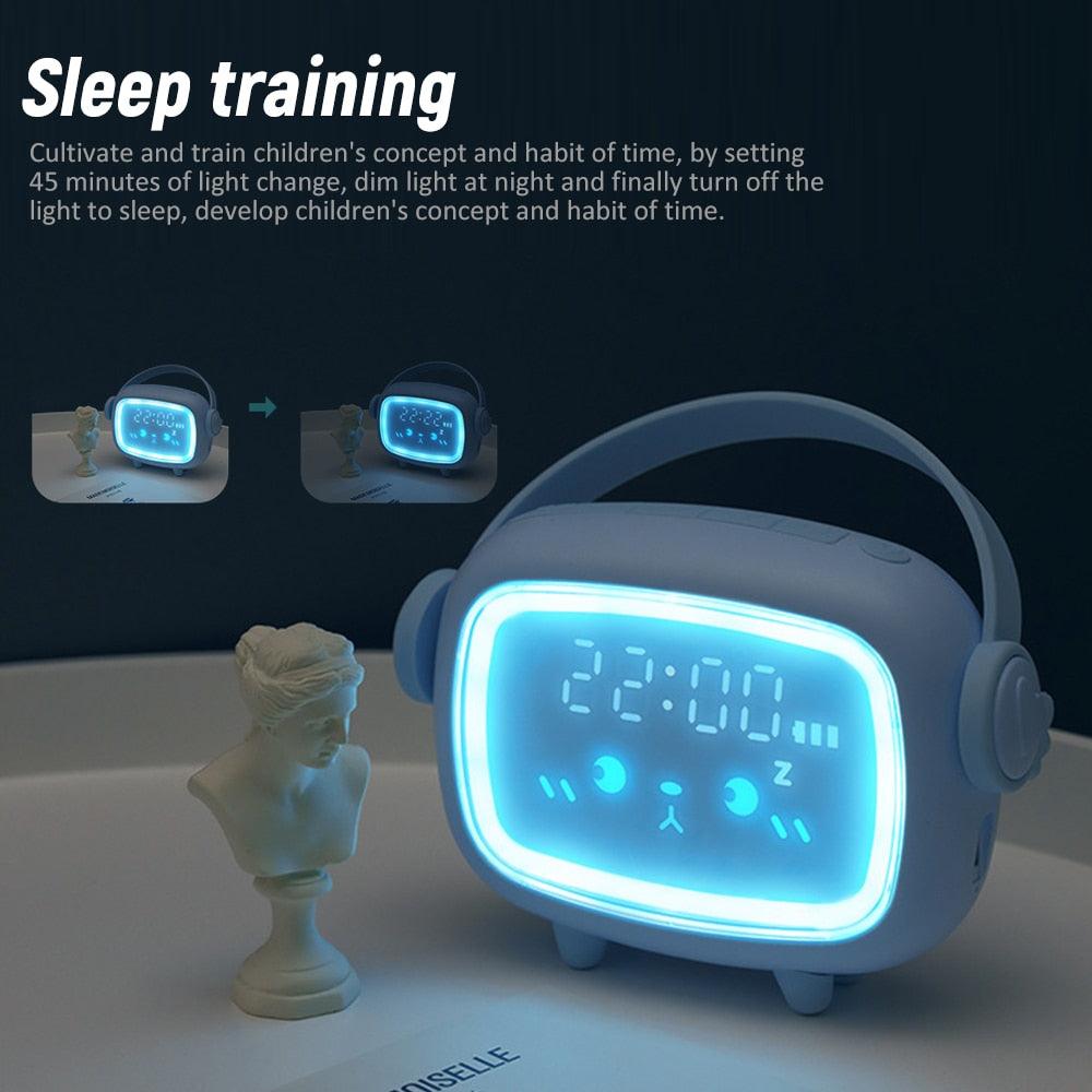 Pink Kids' Digital Alarm Clock with Wake-Up Light & Snooze