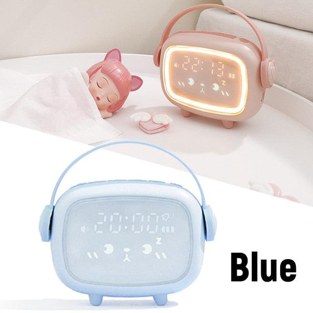 Pink Kids' Digital Alarm Clock with Wake-Up Light & Snooze