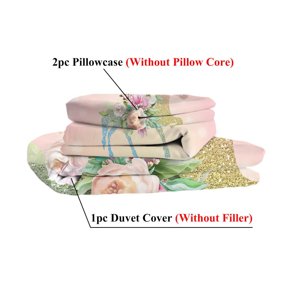 Kids' Cartoon Duvet Cover & Pillow Sham Set — 3 Pieces
