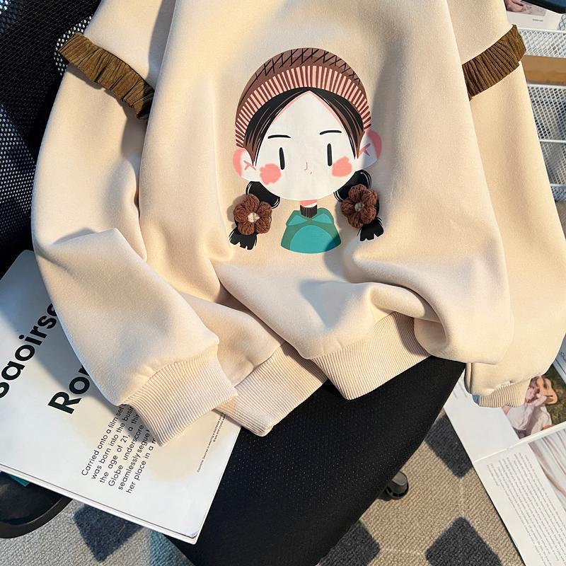 Girls' Off-White Pullover Hoodie
