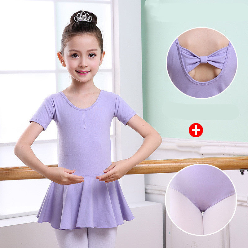 Girls’ Short-Sleeve Tutu Dance Outfit
