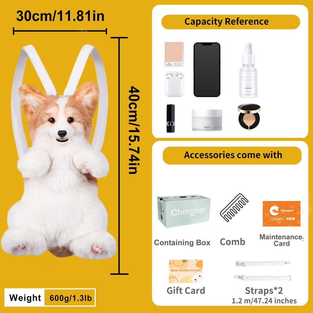 Corgi Plush Backpack