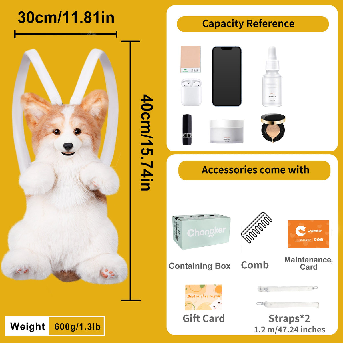 Corgi Plush Backpack
