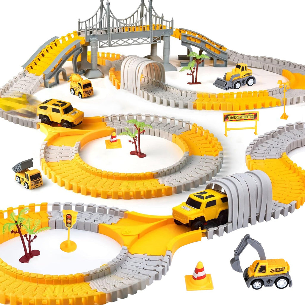 340-Piece Construction Vehicle Race Track Set