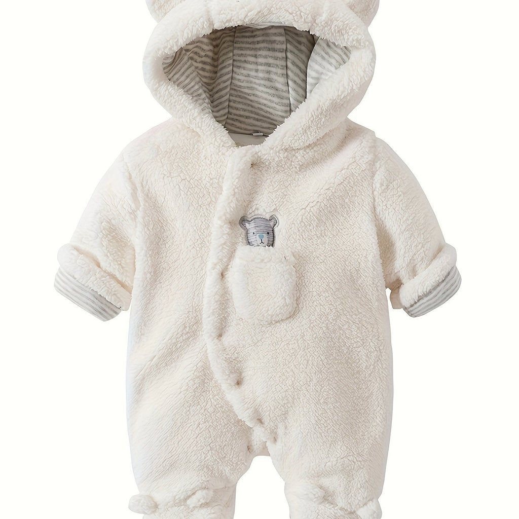 Baby Hooded Bear Fleece Footed Snowsuit