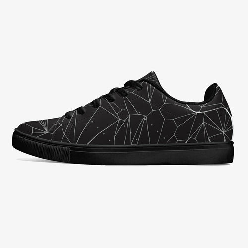 Jacki Easlick Architectural Print Leather Low-Top Sneakers